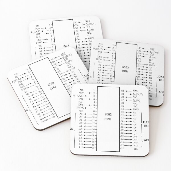Item preview, MOS 6502 processor diagram - Black designed and sold by Jagaroth.