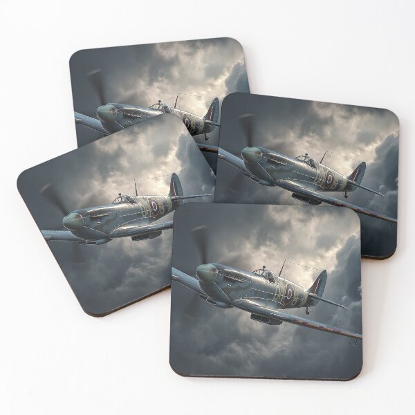 Item preview, Lone Spitfire In Flight Through Tempestuous Skies Amid Lightning Flashes designed and sold by Skyframe Aviation.