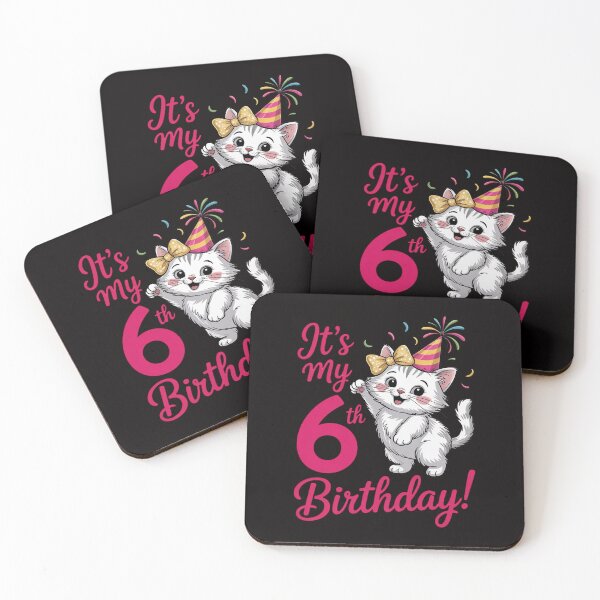 Item preview, Its My 6th Birthday Girl Kitty Cat theme Party (six) designed and sold by TewonLake.