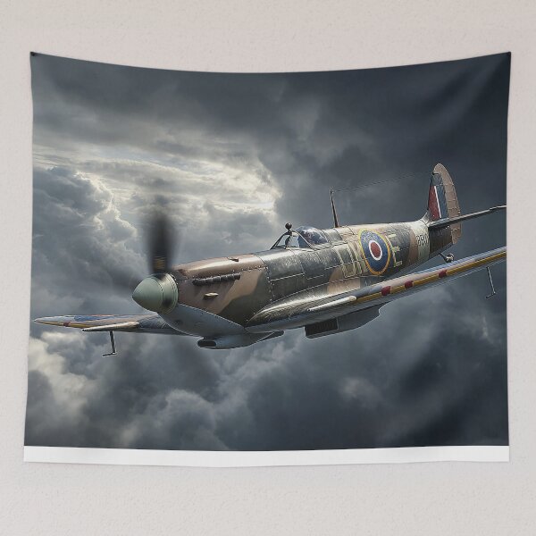 Item preview, Wartime Spitfire Enduring Moody Skies Over the Coast designed and sold by Skyframe Aviation.