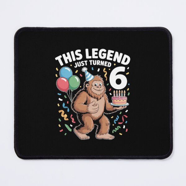 Item preview, Bigfoot Birthday Party 6 Years Old Sasquatch Theme Boys designed and sold by MicanCuteStore.