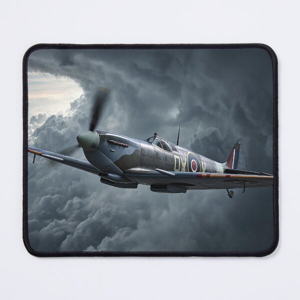 Item preview, British Spitfire Flying Through Thunderstorms in Turbulent Air designed and sold by Skyframe Aviation.