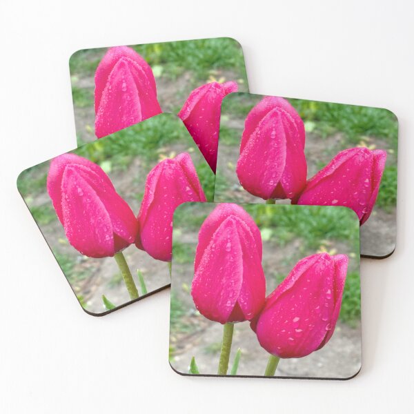 Item preview, A kiss in the rain - two tulips designed and sold by MishaArtsCA.