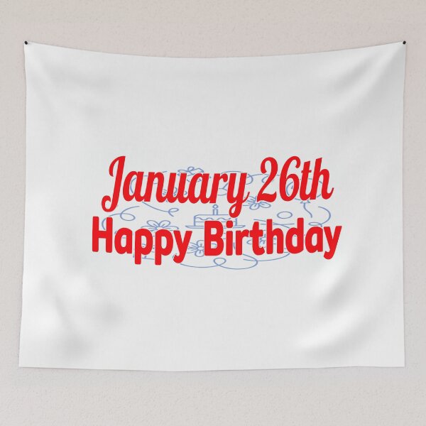 Item preview, January 26th, Gift birthday  designed and sold by Sujinthaiart.