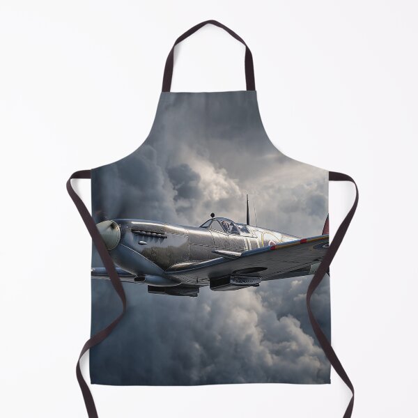 Item preview, Historic Spitfire Soaring Through Dramatic Storm Front in Low Light designed and sold by Skyframe Aviation.