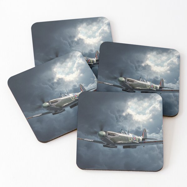 Item preview, Legendary Spitfire Soaring Through Ominous Clouds in Low Light designed and sold by Skyframe Aviation.