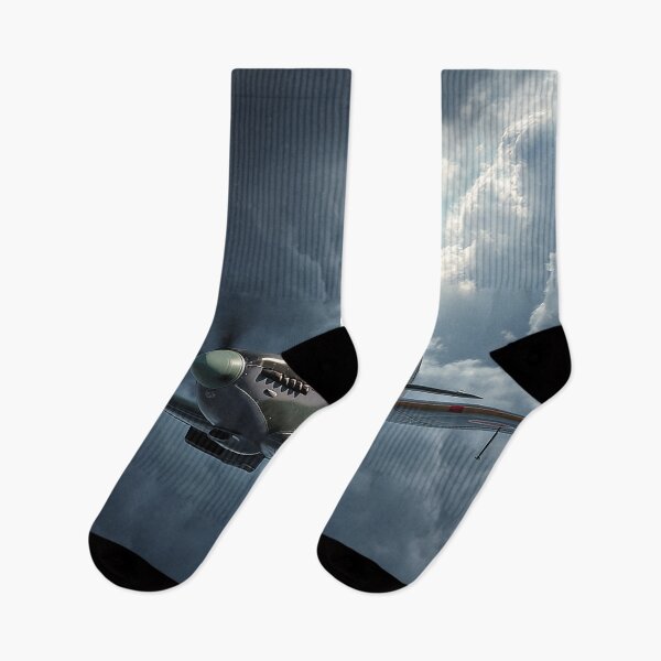 Item preview, Legendary Spitfire Soaring Through Ominous Clouds in Low Light designed and sold by Skyframe Aviation.