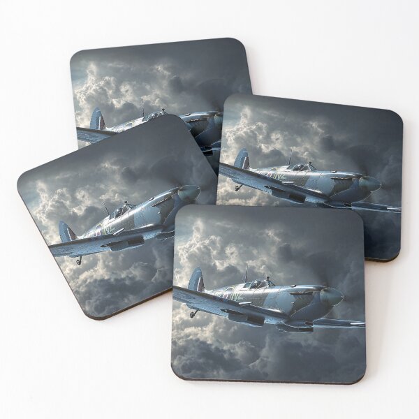 Item preview, RAF Spitfire Enduring Cloud Bursts Over the Coast designed and sold by Skyframe Aviation.