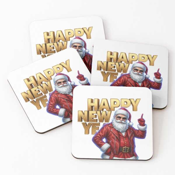 Item preview, Cool Santa: Happy New Year Biker Style designed and sold by newvisionart191.