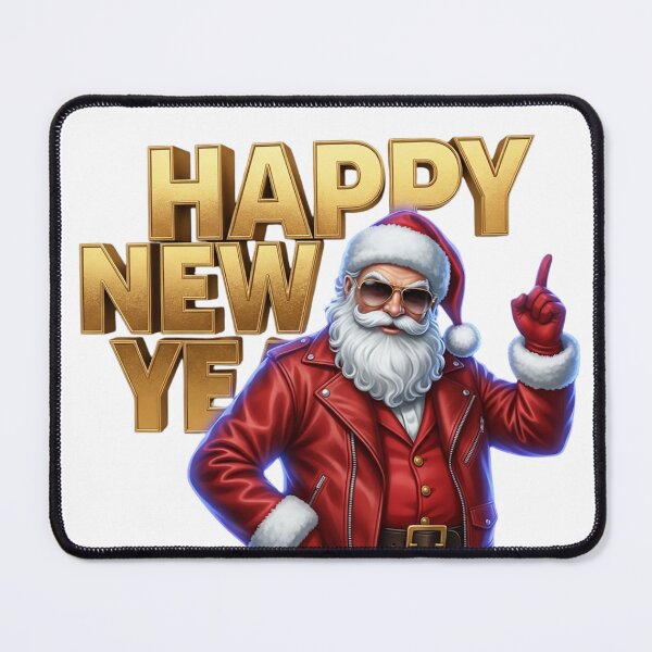 Item preview, Cool Santa: Happy New Year Biker Style designed and sold by newvisionart191.