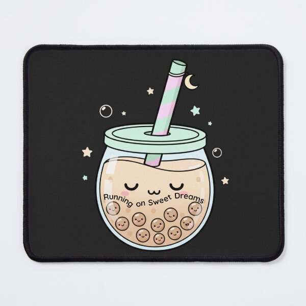 Item preview, Sleepy Bubble Tea Kawaii Sticker - Running on Sweet Dreams designed and sold by SebastianSpace.