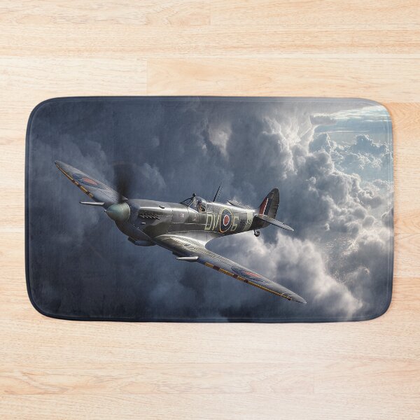 Item preview, Supermarine Spitfire Battling Dramatic Storm Front in Low Light designed and sold by Skyframe Aviation.