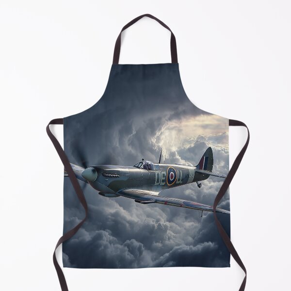 Item preview, Historic Spitfire Flying Through Rain Clouds Over Europe designed and sold by Skyframe Aviation.