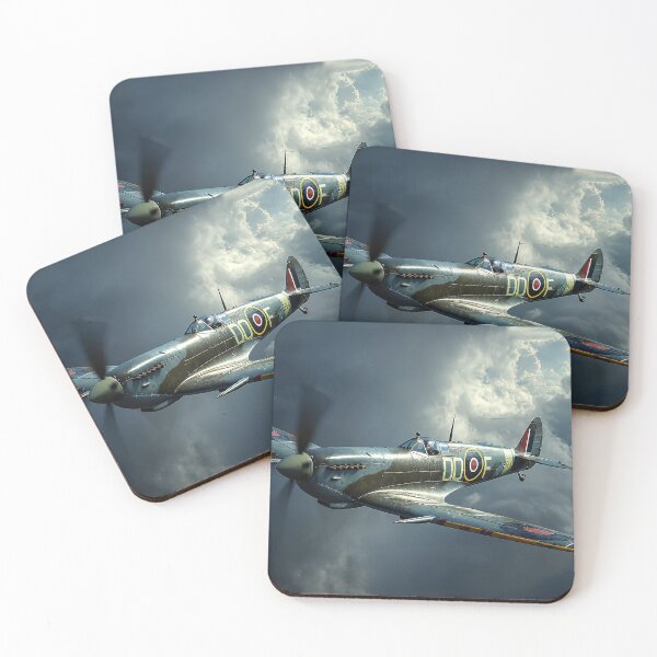 Item preview, Wartime Spitfire Soaring Through Tempestuous Skies During a Storm designed and sold by Skyframe Aviation.