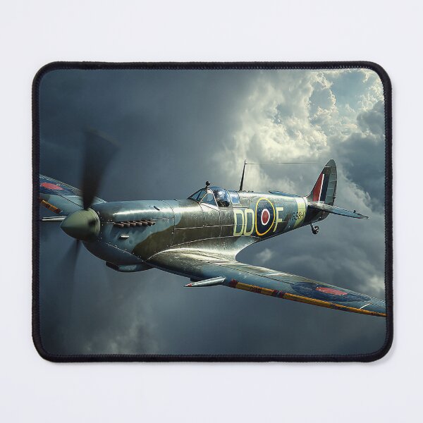 Item preview, Wartime Spitfire Soaring Through Tempestuous Skies During a Storm designed and sold by Skyframe Aviation.
