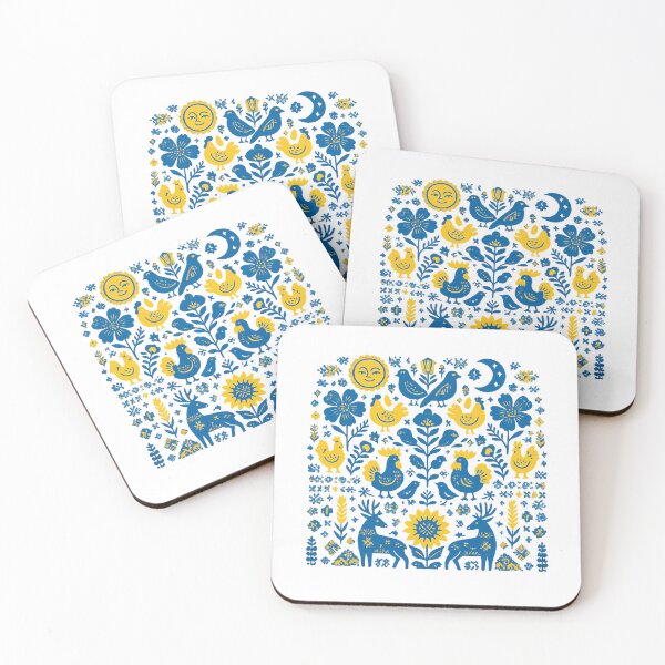 Item preview, Ukrainian Ornament with Chickens, Nightingales, Poppies, Sunflowers, and Wheat designed and sold by SmilingAnny.