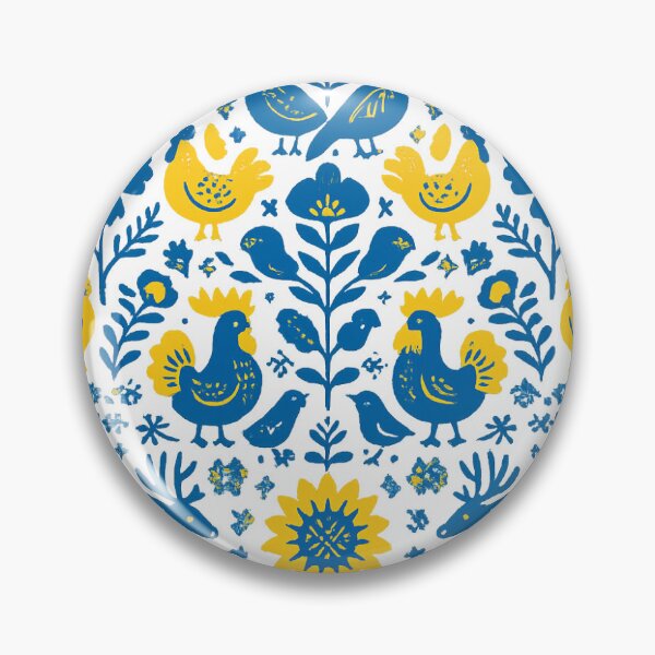 Item preview, Ukrainian Ornament with Chickens, Nightingales, Poppies, Sunflowers, and Wheat designed and sold by SmilingAnny.