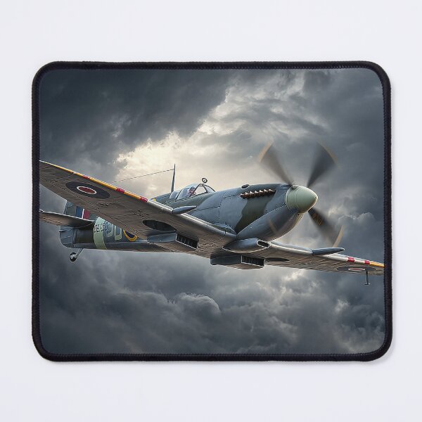 Item preview, Supermarine Spitfire Battling Cloud Bursts Over the Coast designed and sold by Skyframe Aviation.