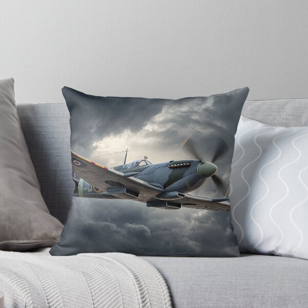 Item preview, Supermarine Spitfire Battling Cloud Bursts Over the Coast designed and sold by Skyframe Aviation.