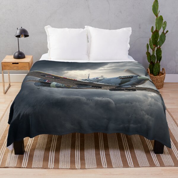 Item preview, Supermarine Spitfire Battling Cloud Bursts Over the Coast designed and sold by Skyframe Aviation.
