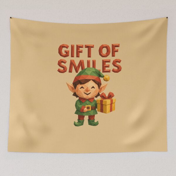 Item preview, Cute Christmas Elf with Gift designed and sold by Morna123.
