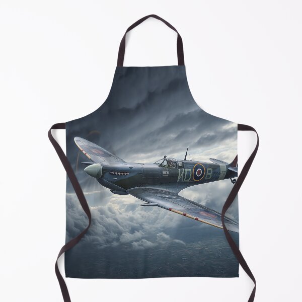 Item preview, Classic Supermarine Spitfire Flying Through Thunderous Clouds in Low Light designed and sold by Skyframe Aviation.