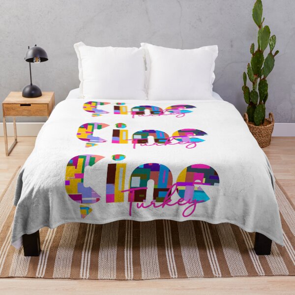 Item preview, Çine, Turkey, Vibrant Abstract City Typography Art designed and sold by Wanderful-roads.