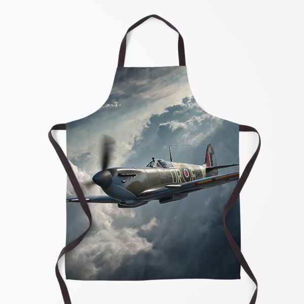 Item preview, Battle of Britain Spitfire Gliding Over Thunderclouds Over the Coast designed and sold by Skyframe Aviation.