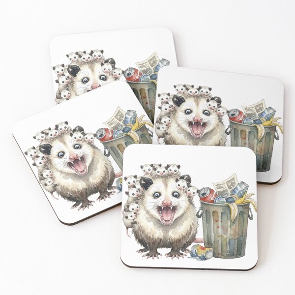 Item preview, Happy Opossum Mom with Baby Pile designed and sold by octavaretro.