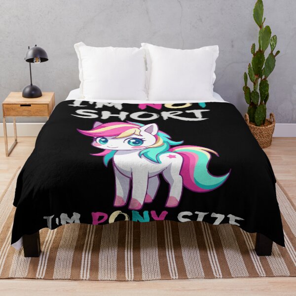 Item preview, Cute Colorful-Mane Pony with Funny “Pony Size” Quote designed and sold by T-Chou.