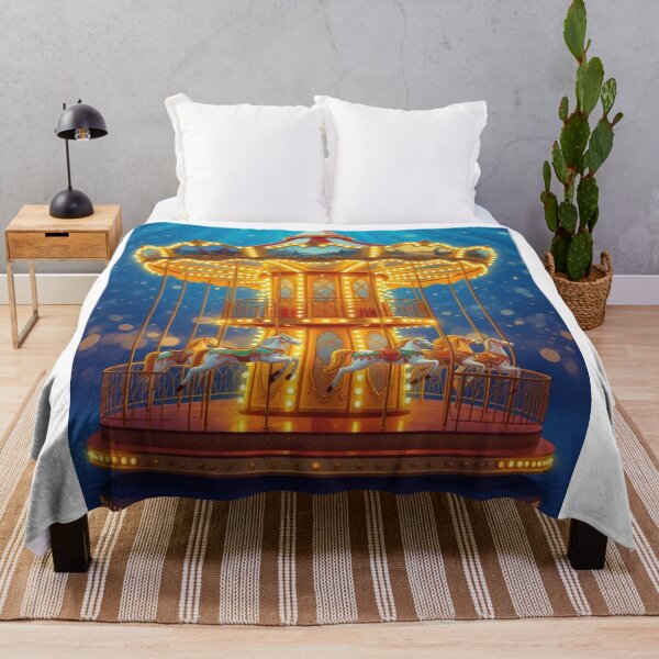 Item preview, Carousel With Golden Lights designed and sold by ArtQueen777.