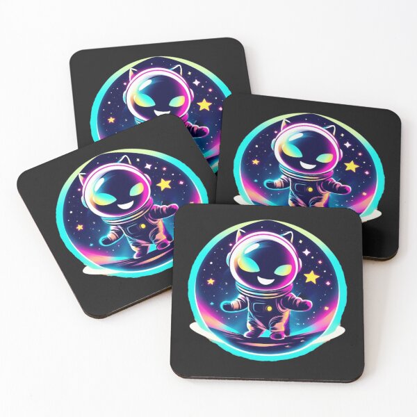 Item preview, Retro Cosmic Astronaut Cat – Playful Space Explorer designed and sold by SweetRossel.