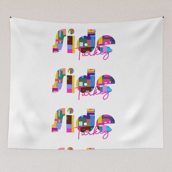 Item preview, Side, Turkey, Vibrant Abstract City Typography Art designed and sold by Wanderful-roads.