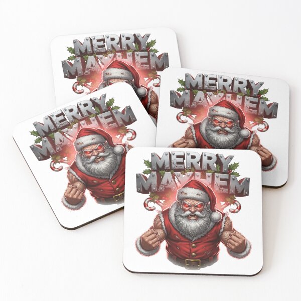 Item preview, Evil Santa: Merry Mayhem with Glowing Eyes designed and sold by newvisionart191.