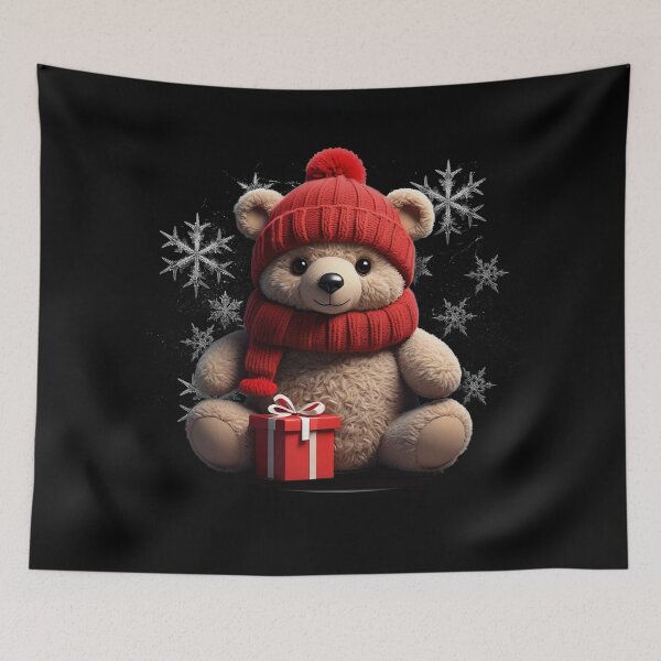 Item preview, Cute Christmas Bear, Cozy Winter Teddy Illustration designed and sold by CrisMor-Art.