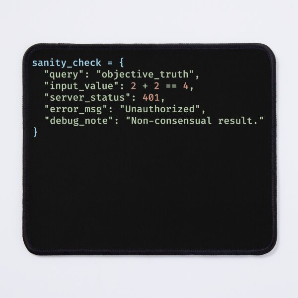 Item preview, Sanity Check: Objective Truth Unauthorized designed and sold by CaptainSeren.