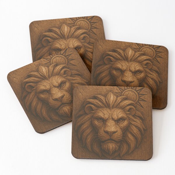 Item preview, Regal Carved Lion – Timeless Christmas Identity designed and sold by SavannaStrikes.