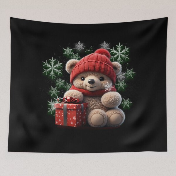 Item preview, Cute Christmas Bear , Cozy Winter Teddy Illustration designed and sold by CrisMor-Art.