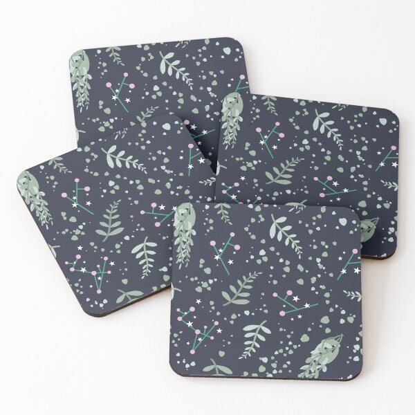 Item preview, Eucalyptus Foliage Pattern - Navy Grey designed and sold by Daniel Bevis Design.