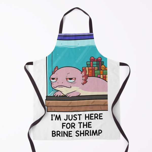 Item preview, Unimpressed Axolotl Christmas – Funny “Here for the Brine Shrimp” Gift designed and sold by MadeByACJ.