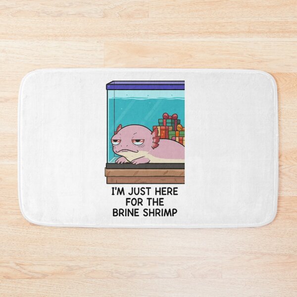 Item preview, Unimpressed Axolotl Christmas – Funny “Here for the Brine Shrimp” Gift designed and sold by MadeByACJ.