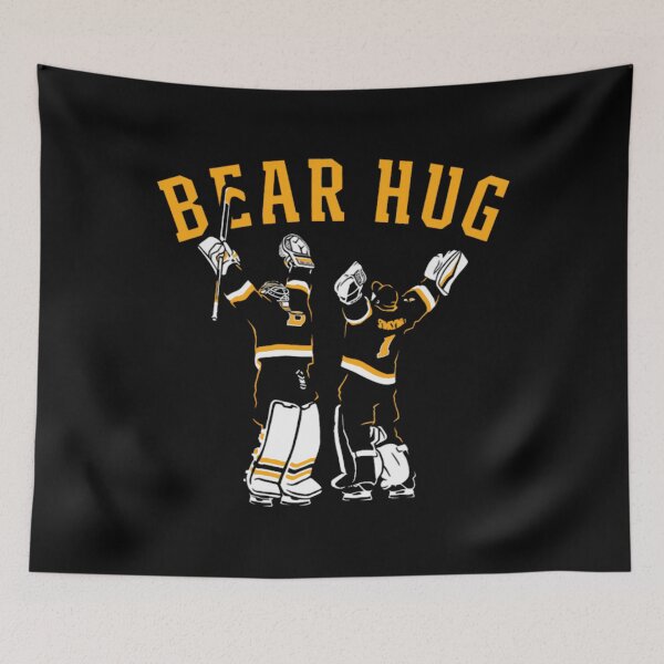 Item preview, Bruins Goalie Bear Hug - Bruins Classic designed and sold by tomlinartcustom.