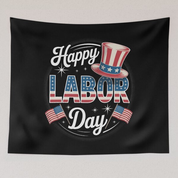 Item preview, Happy Labor Day Patriotic Usa Flag designed and sold by JonGogue.