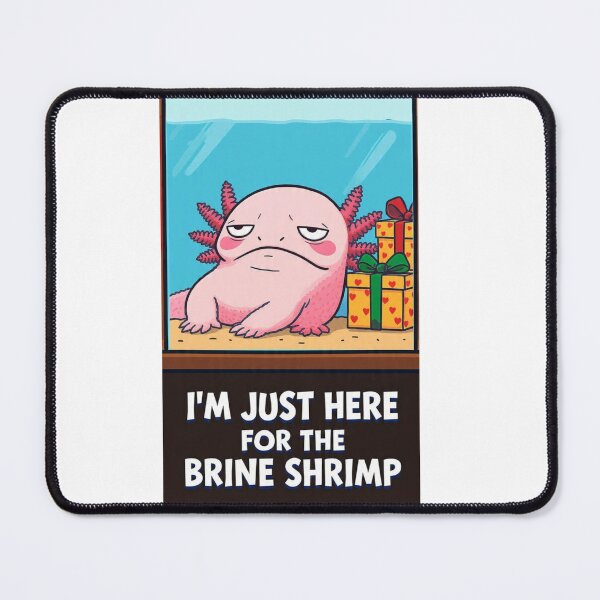 Item preview, Grumpy Axolotl Holiday Tank – Cute Funny Brine Shrimp Meme designed and sold by MadeByACJ.