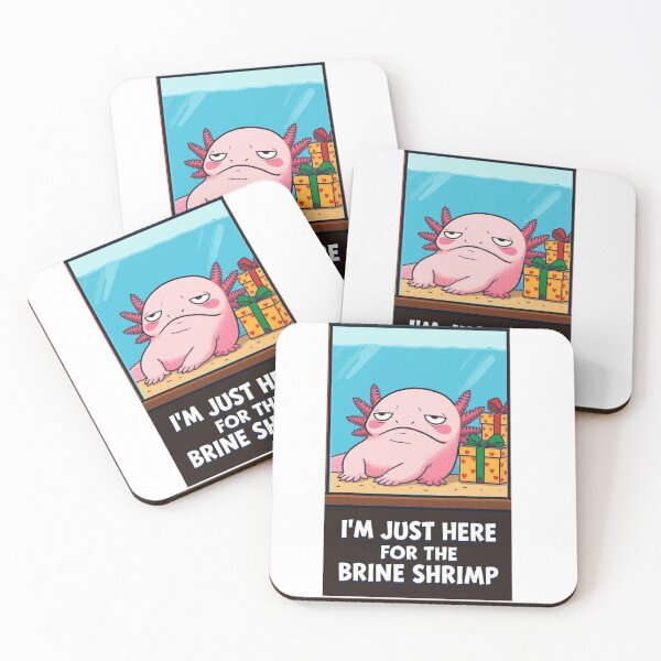 Item preview, Grumpy Axolotl Holiday Tank – Cute Funny Brine Shrimp Meme designed and sold by MadeByACJ.