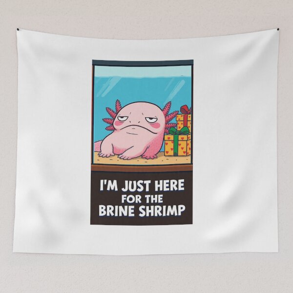 Item preview, Grumpy Axolotl Holiday Tank – Cute Funny Brine Shrimp Meme designed and sold by MadeByACJ.