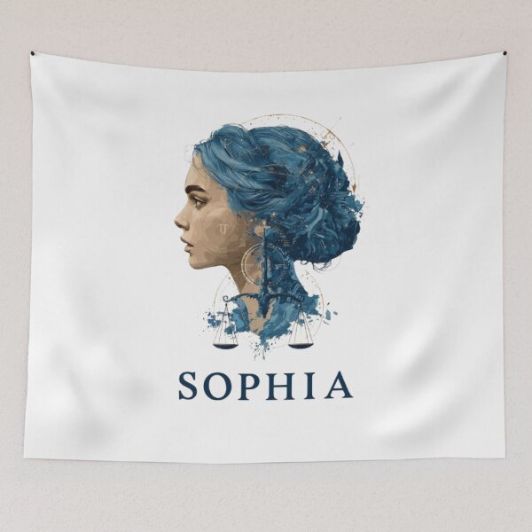Item preview, Sophia – Libra Zodiac Sign designed and sold by AlexLineArt.