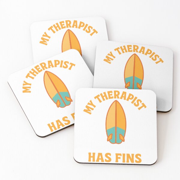 Item preview, My Therapist Has Fins – Surfboard Humor Design designed and sold by janbo93.