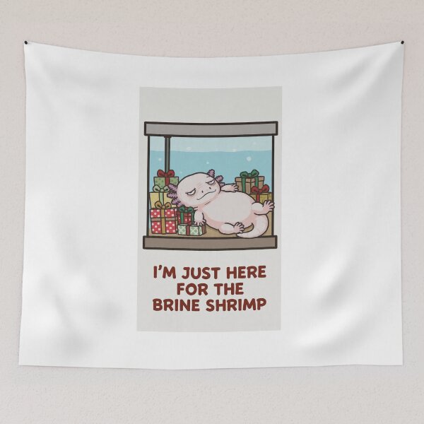 Item preview, Christmas Axolotl Humor – Lazy Aquarium Pet Meme Gift designed and sold by MadeByACJ.