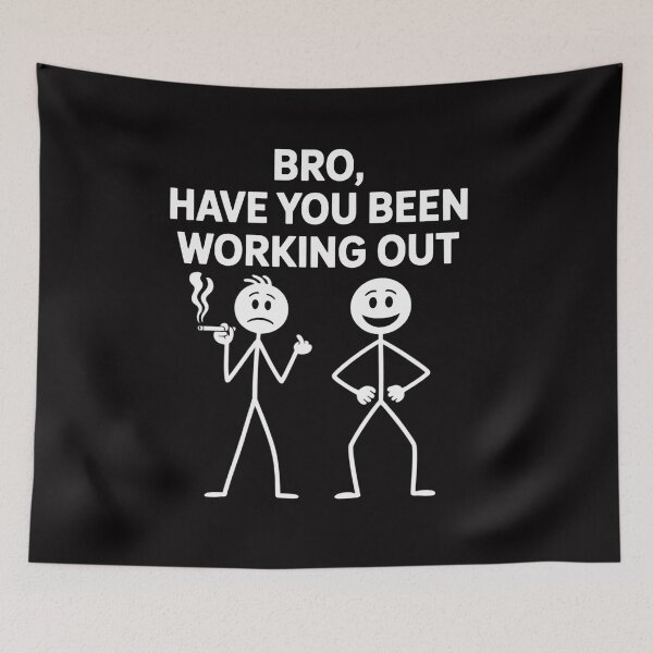 Item preview, Bro Have You Been Working Out Stickman Gym Workout Men Women designed and sold by CareTopping.